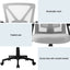 Artiss 2x Mesh Office Chair Mid Back Grey