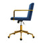 Caraway Velvet Office Chair Royal Blue