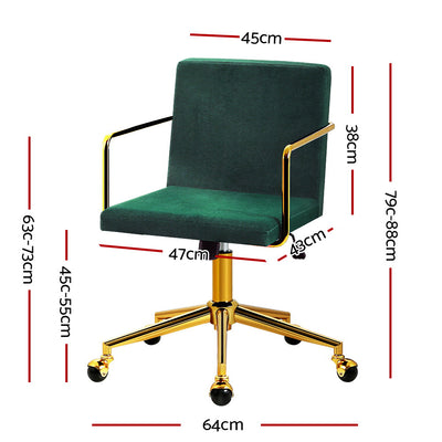 Velvet Office Chair Swivel Desk Chair Armchair Height Adjustable Computer Chairs