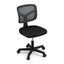 Artiss Armless Office Chair with Wheels, Ergonomic 360° Swivel Home Office Desk Chair, Height Adjustable Computer Task Chair with Fabric Back and Seat for Small Space, Black