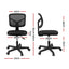 Artiss Armless Office Chair with Wheels, Ergonomic 360° Swivel Home Office Desk Chair, Height Adjustable Computer Task Chair with Fabric Back and Seat for Small Space, Black
