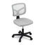 Artiss Armless Office Chair with Wheels, Ergonomic 360° Swivel Home Office Desk Chair, Height Adjustable Computer Task Chair with Fabric Back and Seat for Small Space, Grey