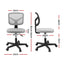 Artiss Armless Office Chair with Wheels, Ergonomic 360° Swivel Home Office Desk Chair, Height Adjustable Computer Task Chair with Fabric Back and Seat for Small Space, Grey