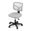 Artiss Armless Office Chair with Wheels, Ergonomic 360° Swivel Home Office Desk Chair, Height Adjustable Computer Task Chair with Fabric Back and Seat for Small Space, Grey
