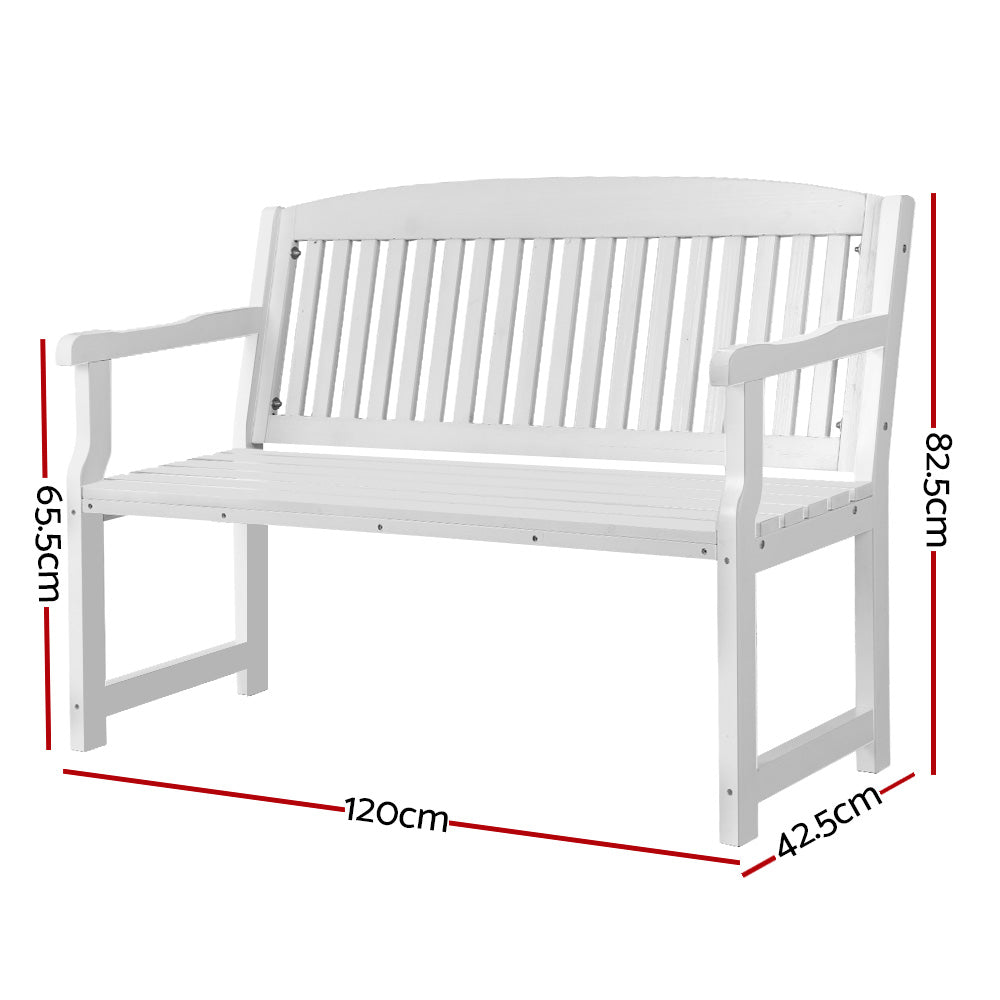 Gardeon Outdoor Garden Bench Seat Wooden Chair Patio Furniture Timber Lounge