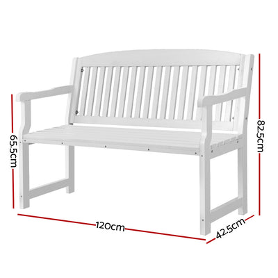 Gardeon Outdoor Garden Bench Seat Wooden Chair Patio Furniture Timber Lounge