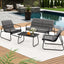 Gardeon 4PCS Outdoor Sofa Set Table and Chairs Cushion textilene Patio Furniture