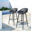 Gardeon 2PC Outdoor Bar Stools Plastic Metal Dining Chair Patio Furniture Garden