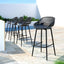 Gardeon 4pcs Outdoor Bar Stools Plastic Metal Bistro Patio Dining Chair Balcony