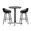 Gardeon 3PC Outdoor Bar Set Stools Dining Chairs Table Patio Furniture Bistro Set Black