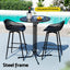 Gardeon 3PC Outdoor Bar Set Stools Dining Chairs Table Patio Furniture Bistro Set Black
