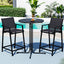 Gardeon 3PC Outdoor Bar Set Stools Dining Chairs Table Patio Furniture Bistro Set Steel Black