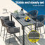 Gardeon 5pcs Outdoor Bar Table Furniture Set Chairs Table Patio Bistro 4 Seater