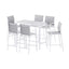 Gardeon 7PCS Outdoor Bar Set Stools Dining Chairs Table Patio Steel Bistro Set White