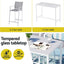 Gardeon 7PCS Outdoor Bar Set Stools Dining Chairs Table Patio Steel Bistro Set White