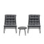 Gardeon 3PC Outdoor Bistro Set Patio Furniture Table and Chairs Steel Dining Chair