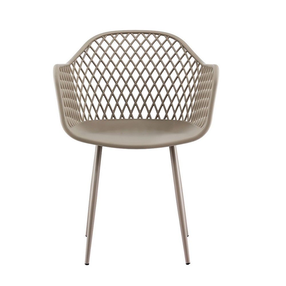 Gardeon 4PC Outdoor Dining Chairs PP Lounge Chair Patio Furniture Garden Coffee