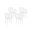 Gardeon 4PC Outdoor Dining Chairs PP Lounge Chair Patio Furniture Garden White