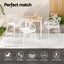 Gardeon 4PC Outdoor Dining Chairs PP Portable Stackable Chair Patio Furniture White