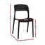 Gardeon 4PC Outdoor Dining Chairs Stackable PP Patio Chair Garden Furniture Black