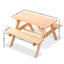 Keezi Kids Wooden Picnic Table Set with Umbrella