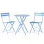 Gardeon Outdoor Setting Table and Chairs Folding Bistro Set Patio Furniture Blue