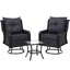 Gardeon Outdoor Chairs Patio Furniture Lounge Setting 3 Pcs Wicker Swivel Chair Table Bistro Set