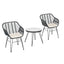 Gardeon Outdoor Furniture Lounge Setting 3-Piece Bistro Set Table Chairs Patio