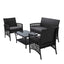 Gardeon 4 PCS Outdoor Furniture Outdoor Lounge Setting Rattan Patio Dining Set