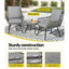 Gardeon Outdoor Furniture 3-Piece Lounge Setting Chairs Table Bistro Set Patio