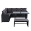 Gardeon Outdoor Furniture Dining Setting Sofa Set Lounge Wicker 8 Seater Black