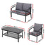Gardeon 4 Seater Outdoor Sofa Set 4PCS Table Chair Setting Patio Furniture