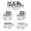 Gardeon 4 Seater Outdoor Sofa Set 5PCS Table Chair Set Garden Patio Furniture
