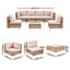 Gardeon 6 Seater Outdoor Sofa Set 7PCS Table Chair Set Garden Rattan Patio Furniture