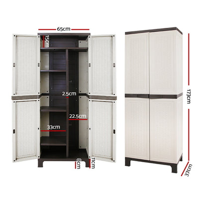 Gardeon Outdoor Storage Cabinet Cupboard Lockable Garage 173cm