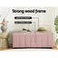 Artiss Storage Ottoman Blanket Box 103cm Velvet Pink
