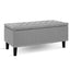 Artiss Storage Ottoman Blanket Box Linen Fabric Chest Foot Stool Toy Bench Grey