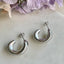 Oblong silver hoop earring – Tarnish Proof Jewellery