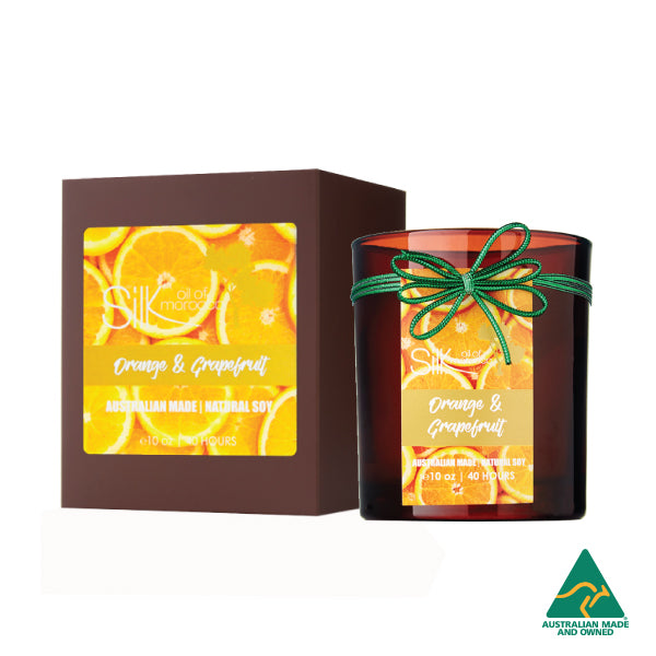 Orange & Grapefruit - Amber Natural Soy Candle