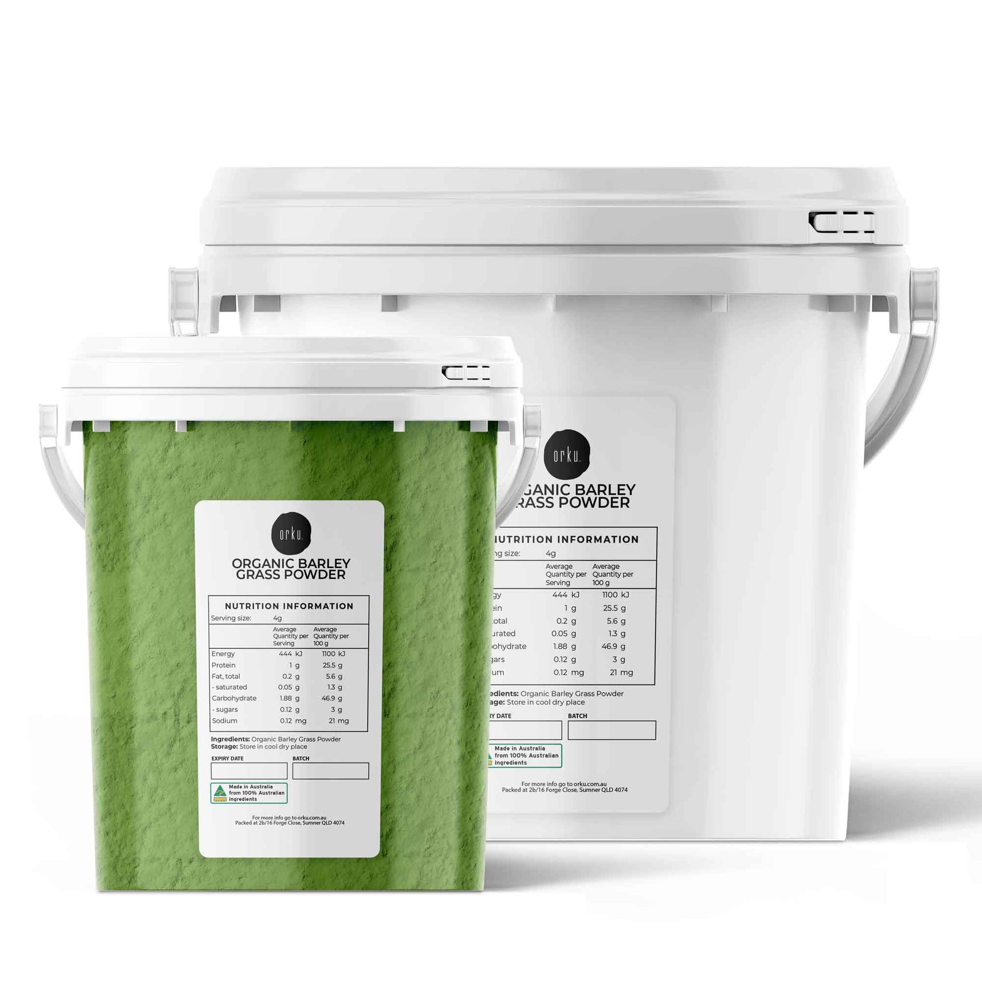 Organic Barley Grass Powder Buckets Hordeum Vulgare Leaf Superfood Supplement