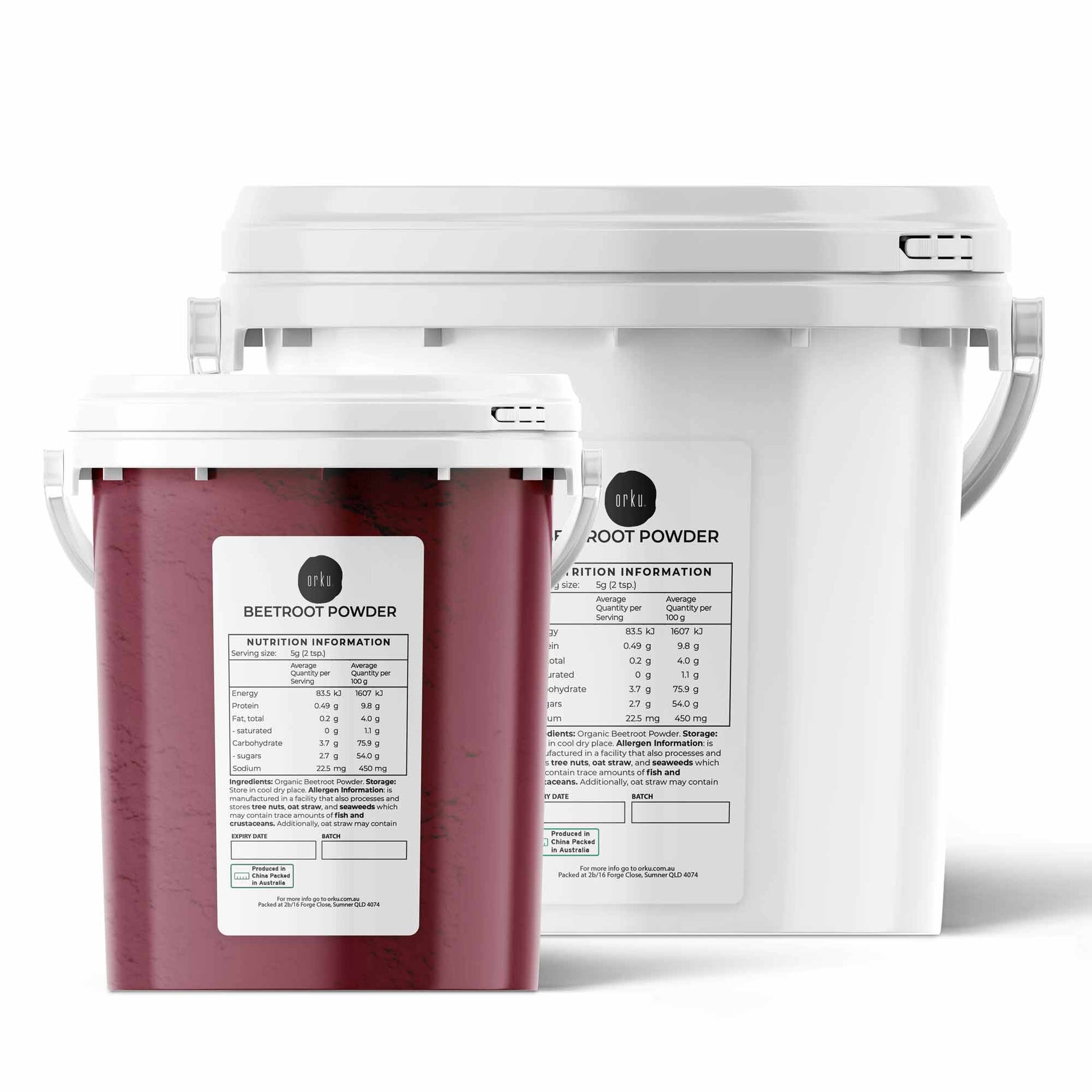 Organic Beetroot Powder Bucket Superfood Beet Root Supplement Beta Vulgaris
