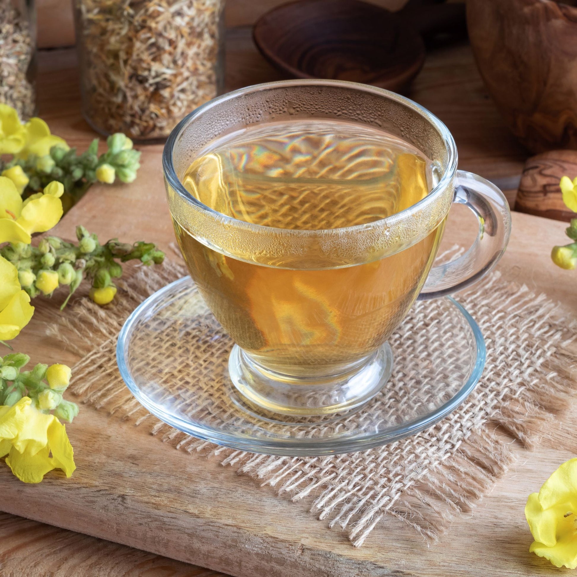 Organic Mullein Leaf Tea - Dried Herbal Verbascum Thapsis