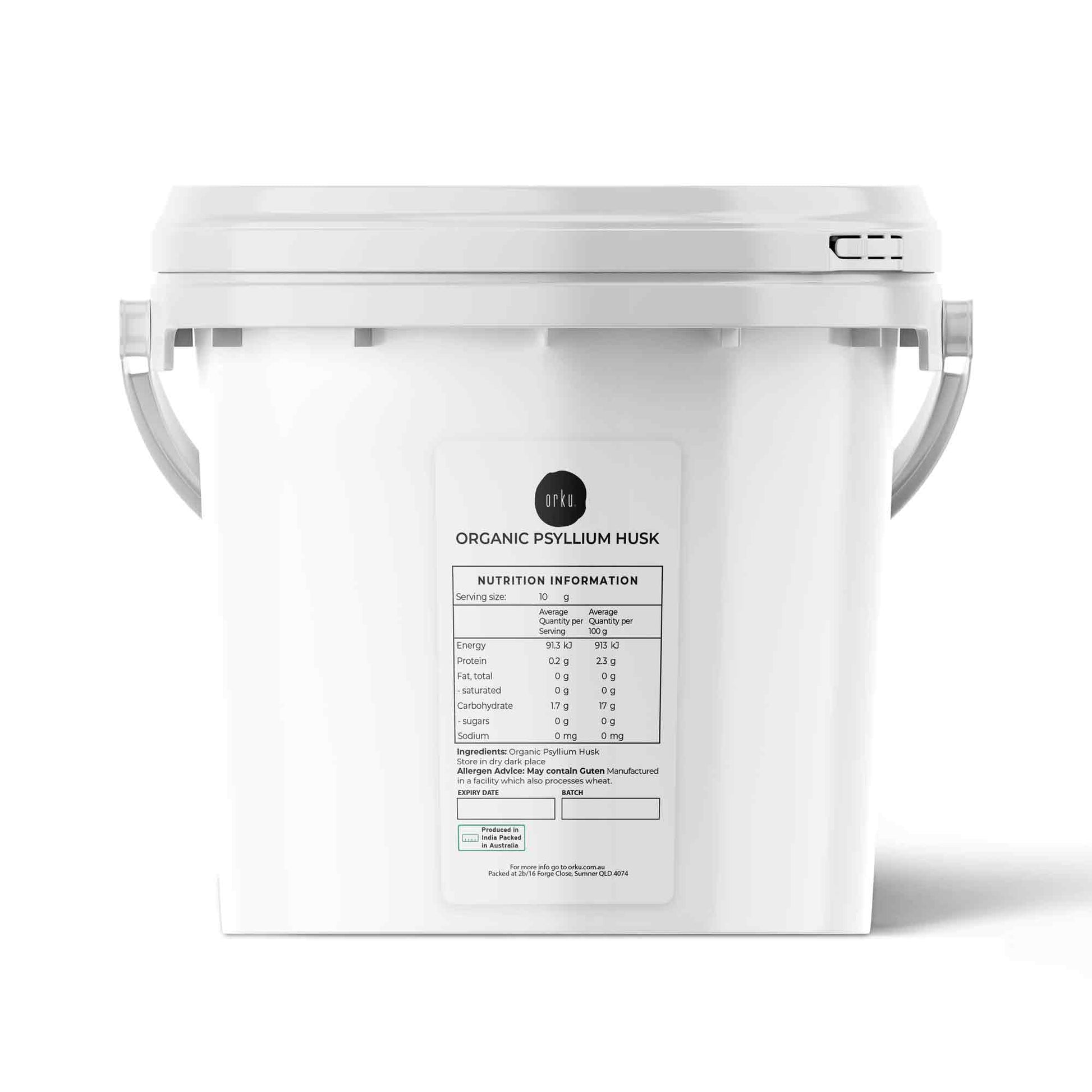 Organic Psyllium Husk Bucket - Isabgol Ispaghula Natural Fibre Source