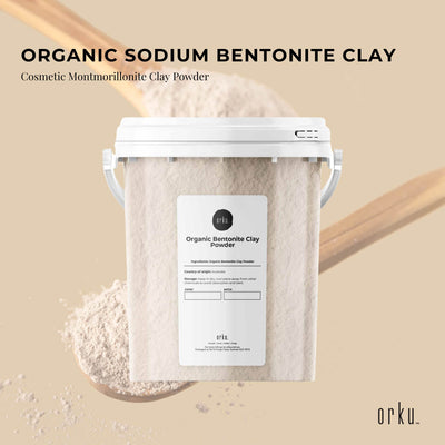 Organic Sodium Bentonite Clay Powder Tub Bucket - Cosmetic Montmorillonite