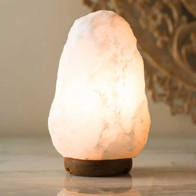 Orku 1-2Kg Himalayan White Salt Lamp - Natural Rock Shape Night Light