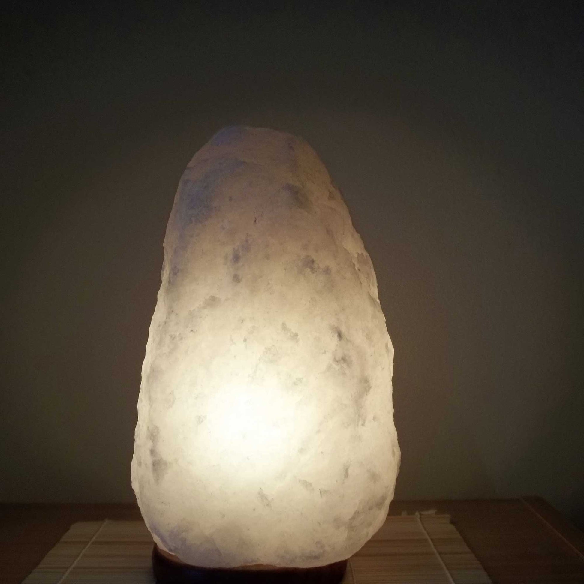 Orku 1-2Kg Himalayan White Salt Lamp - Natural Rock Shape Night Light