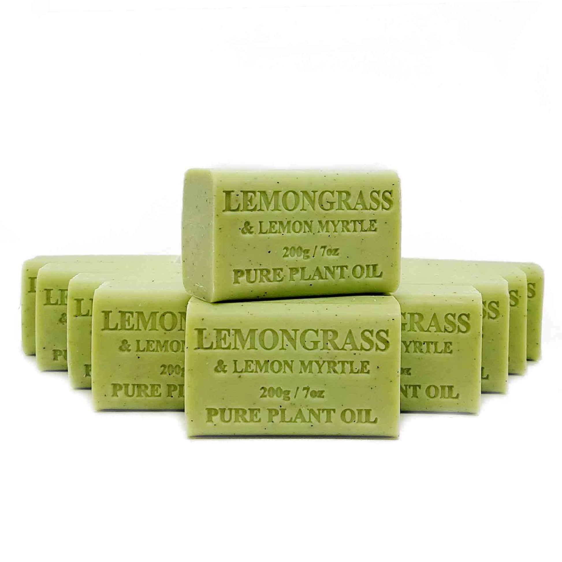 Orku 10 x 200g Plant Oil Soap Bars Lemongrass Lemon Myrtle Australian Made