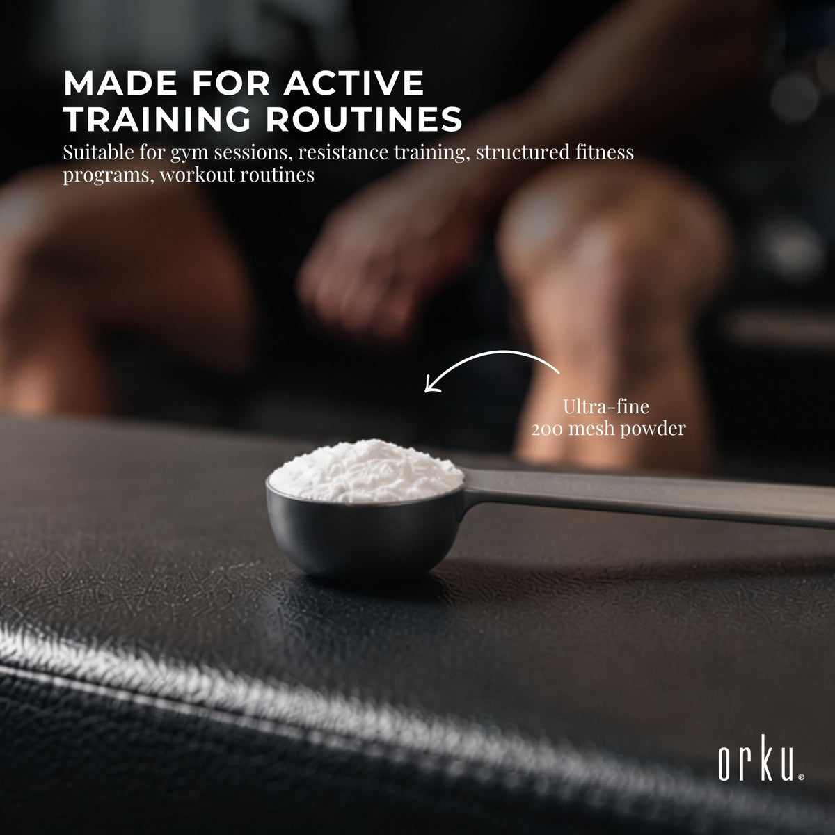 Orku Creatine Monohydrate Powder 200 Mesh Micronised 99.9% Pure