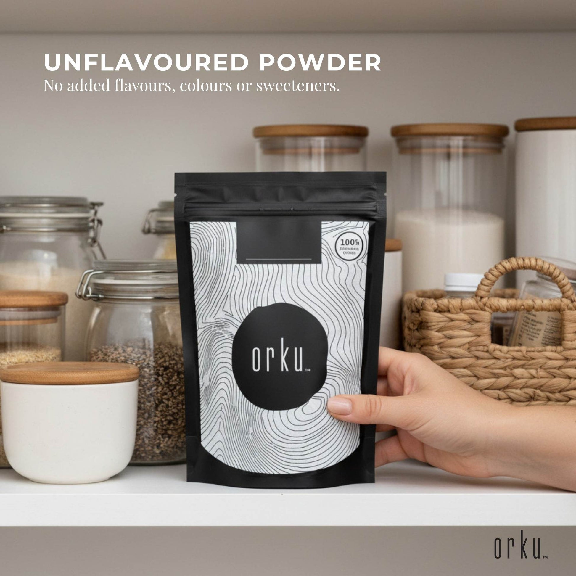 Orku 100g Magnesium Bisglycinate Powder Unflavoured Chelated Biglycinate