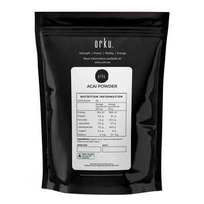 Orku 100g Organic Acai Powder Brazilian Berry Smoothie Bowl Ingredient